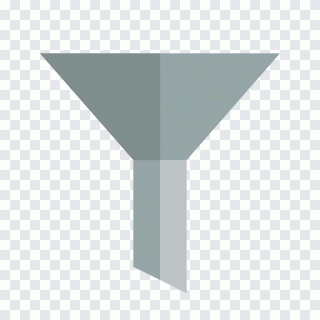 Gray funnel illustration, triangle glass PNG