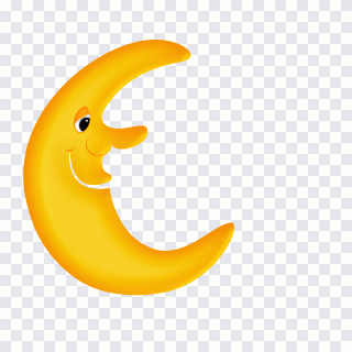 Céu noturno, lua, desenho, crescente PNG