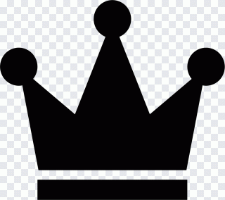 Noir et blanc, couronne, dessin animé PNG