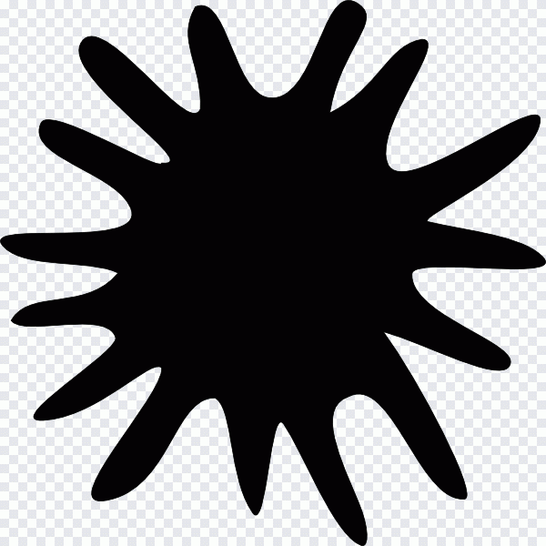 Blanco y negro, tinta, mancha, ilustración PNG