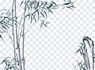Barra de tinta, bambú, pintura a tinta PNG
