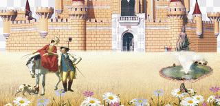 Castillo, caballo, mundo, espada, caballero PNG