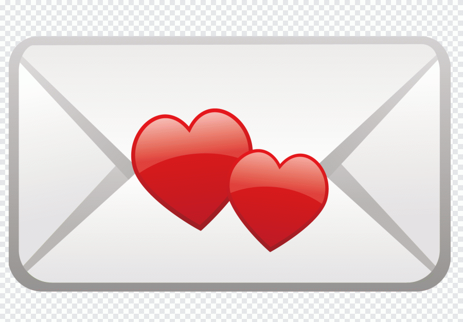 Coração, vermelho, envelope, amor, branco PNG