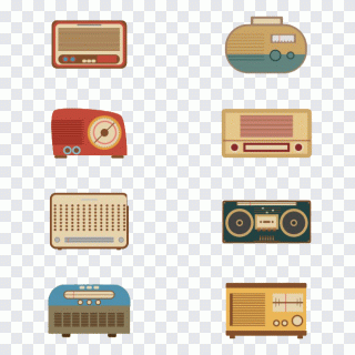 Antique radio Euclidean, Flat Radio PNG