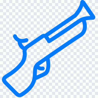 Arme à feu, bleu électrique, fusil, pistolet PNG