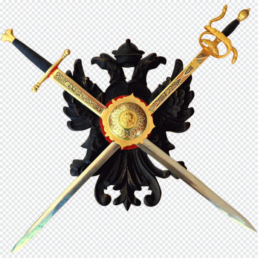 Toledo steel Sword Shield Weapon, bird's PNG