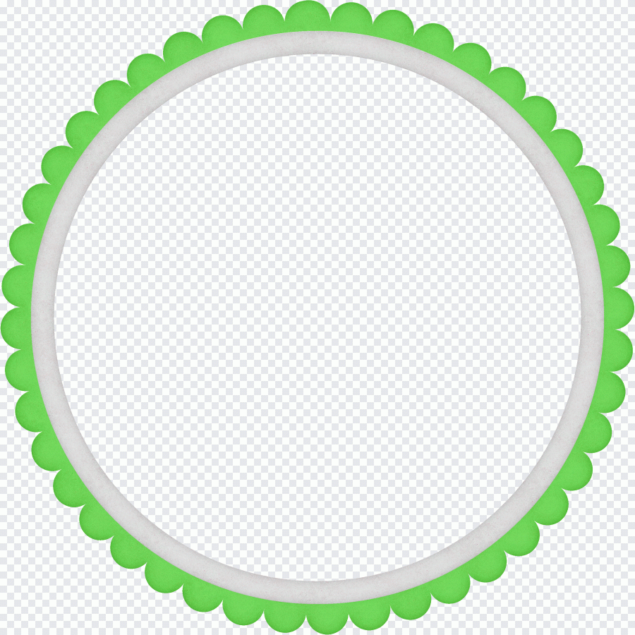 Green simple grass ring border texture PNG