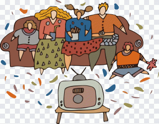 Мультфильм, искусство, телевизор, семья PNG