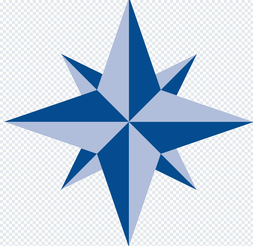 Wind rose Compass rose North, Game Pad, blue PNG