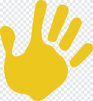 Mão, polegar, dedo, amarelo PNG