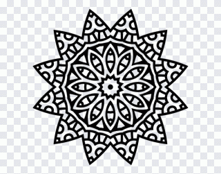 Mandala, estrella, libro para colorear PNG